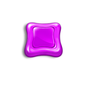 Violette quadratische Bonbons Sweet Bonanza